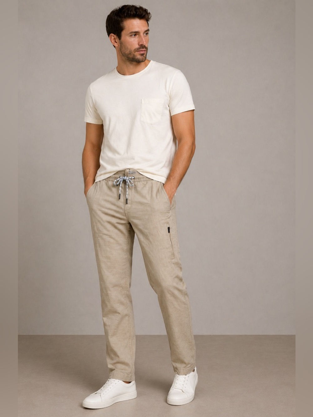 Surf & Swim Co Beige Drawstring Beach Pants Pants Men’s Medium/31” inseam 15.5”W